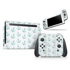 Pegatina Protectora Designskinz para Nintendo 3DS XL (2012) - Patr&oacute;n de Micro Anclas Turquesa