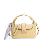 Bolsa Briefcase Chica Con Mascada Color Amarillo