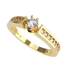 Anillo de Compromiso en Oro Amarillo 14K con Circonia -  Talla:8/ M363-14Y-CZ-8