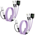 Cable de Carga Jogrytece 3-en-1 1.5m USB-C/Lightning/iWatch