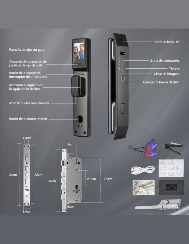 Cerradura Smart Con Reconocimiento Facial image number null