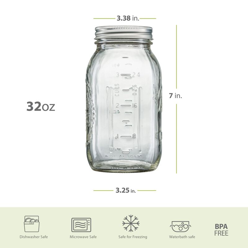 Tarros Mason Kanbandz 950ml Pack de 24 con Abri... image number null