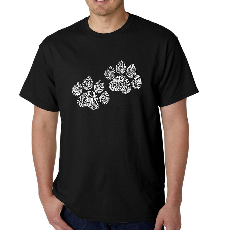 Camiseta Word Art Para Hombre - Huellas Woof - ... image number null