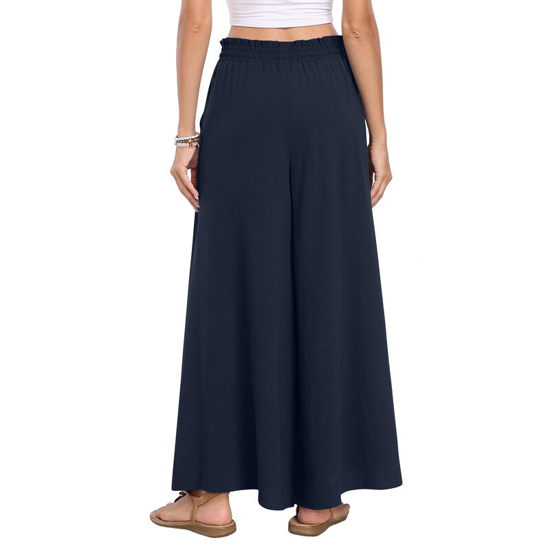 Pantalones Syoss Palazzo De Pierna Ancha Azul O... image number null