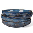 Tazones Para Pasta Artena 25 cm 50 oz Paquete De 4 Azul Con Dise&ntilde;o De Espiral