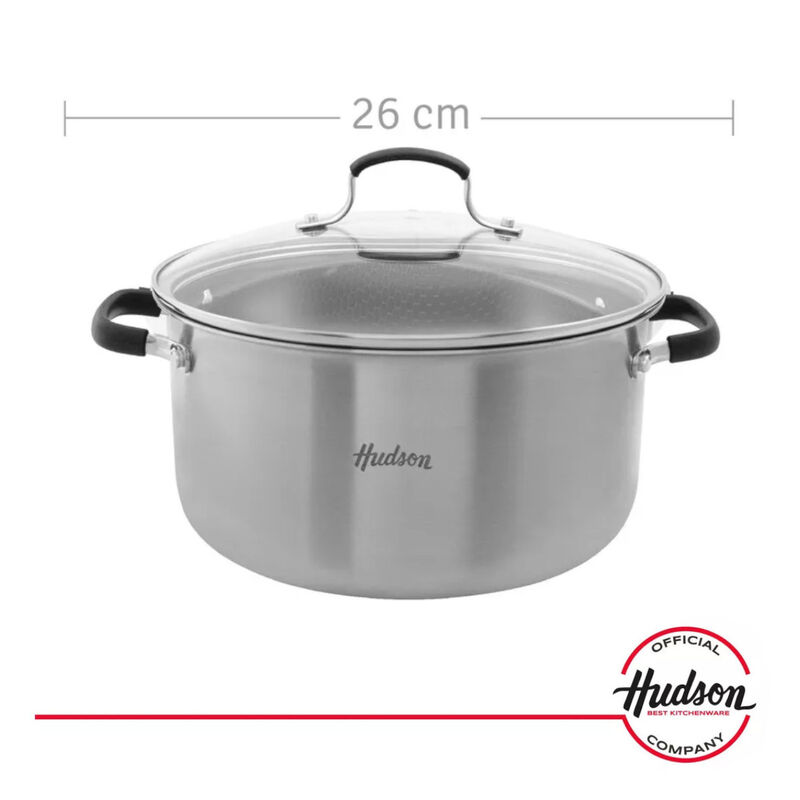 Olla 26cm acero inoxidable HUDSON asas y tapa a... image number null