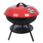 Asador al Carbón Circular Portátil Rojo