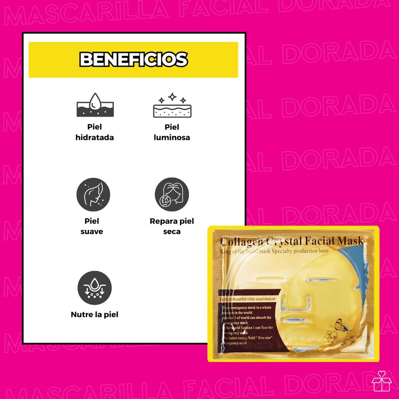 Set de 50 Mascarillas Faciales Col&aacute;geno e Hidra... image number null