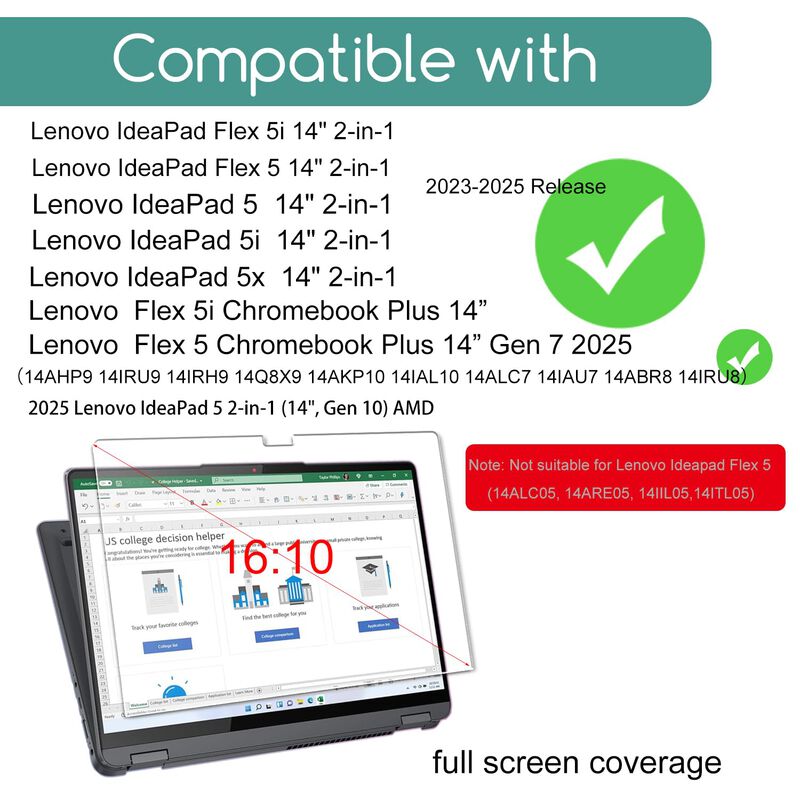 Protector De Pantalla Keanboll 14" Lenovo Ideap... image number null