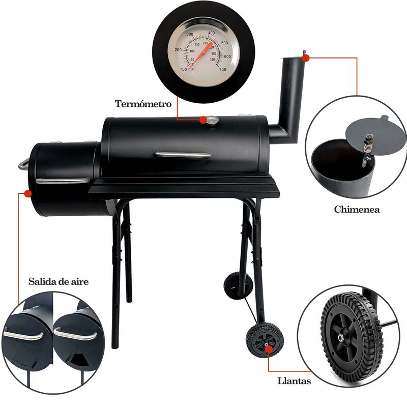Asador Ahumador Portátil Parrillada BBQ Carne C... image number null