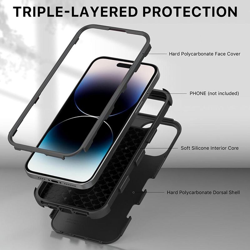 Funda MYBAT Tuff para iPhone 14 PRO MAX Negra image number null