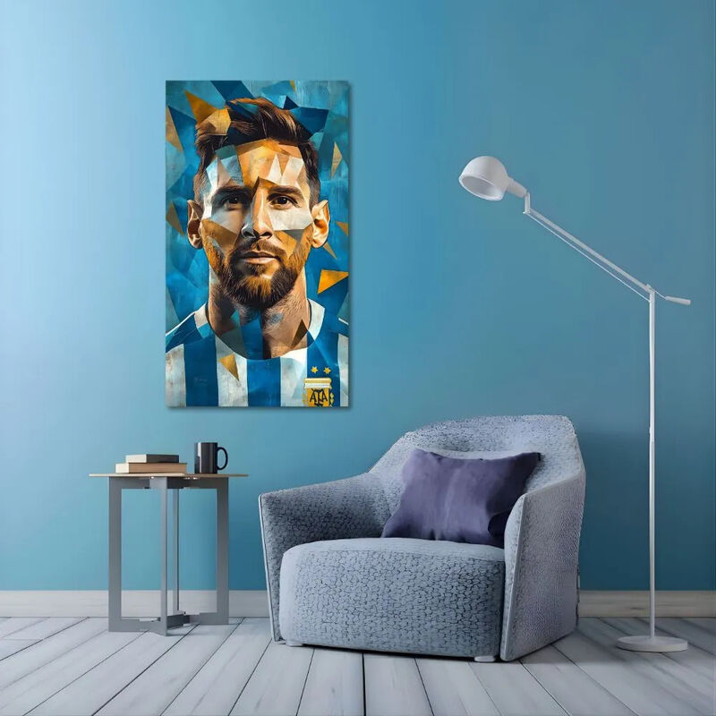 Cuadro Decorativo F&uacute;tbol 20x30cm Messi Impreso image number null