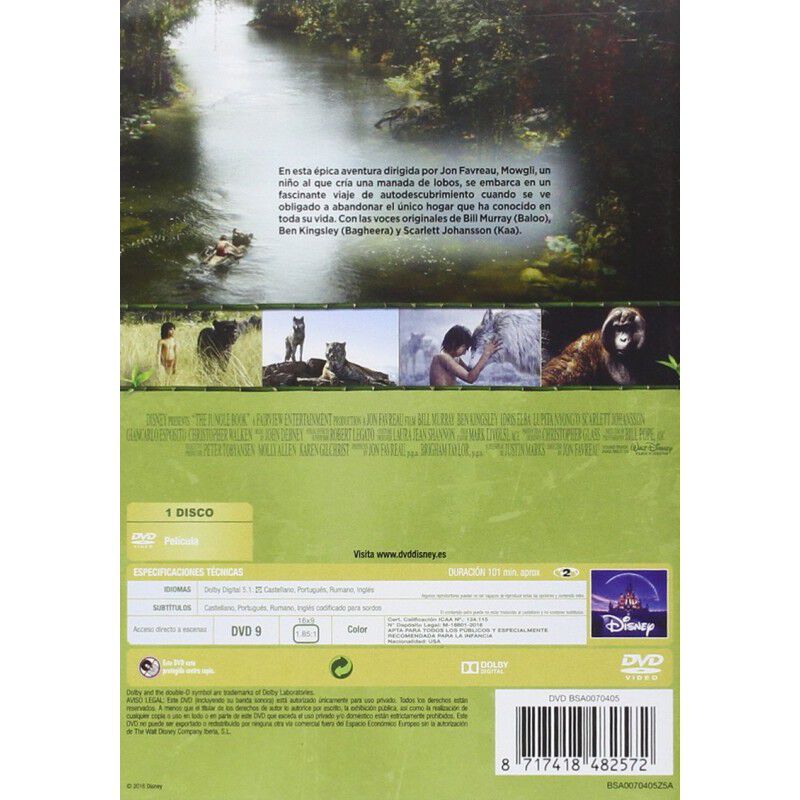 El Libro De La Selva 2016 de Jon Favreau [DVD] image number null