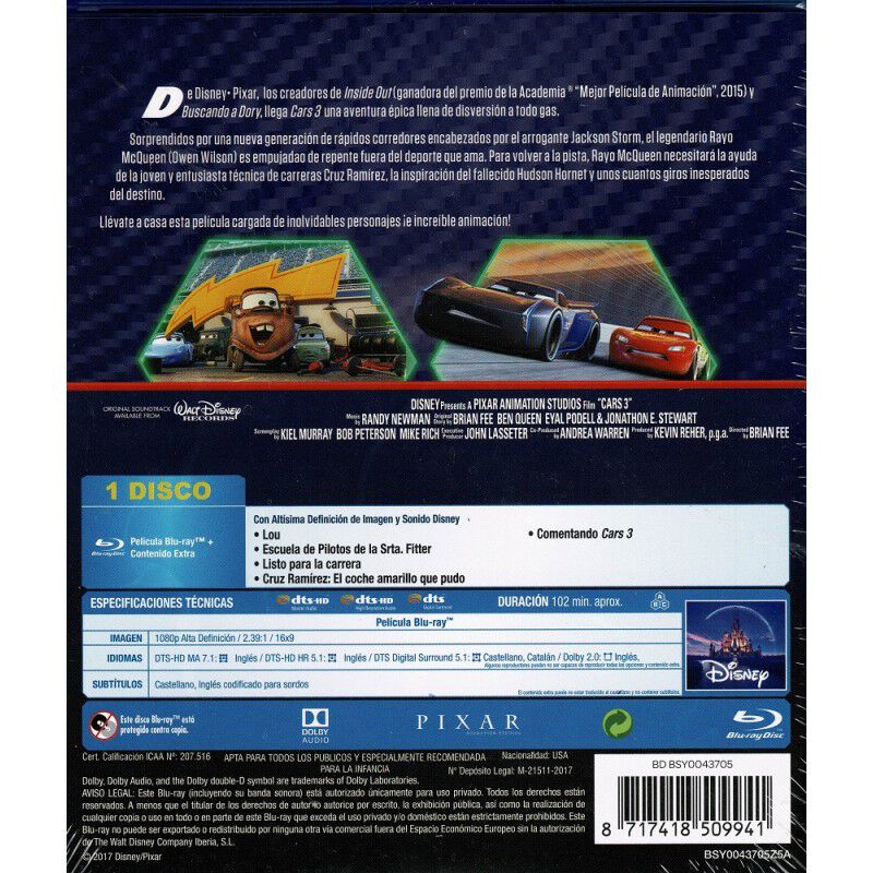 Cars 3 [Blu-ray] image number null