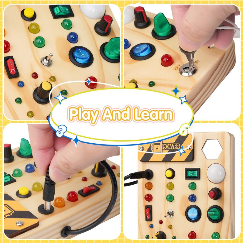 Tabla De Juguete Montessori Busy Board Sabdrau ... image number null