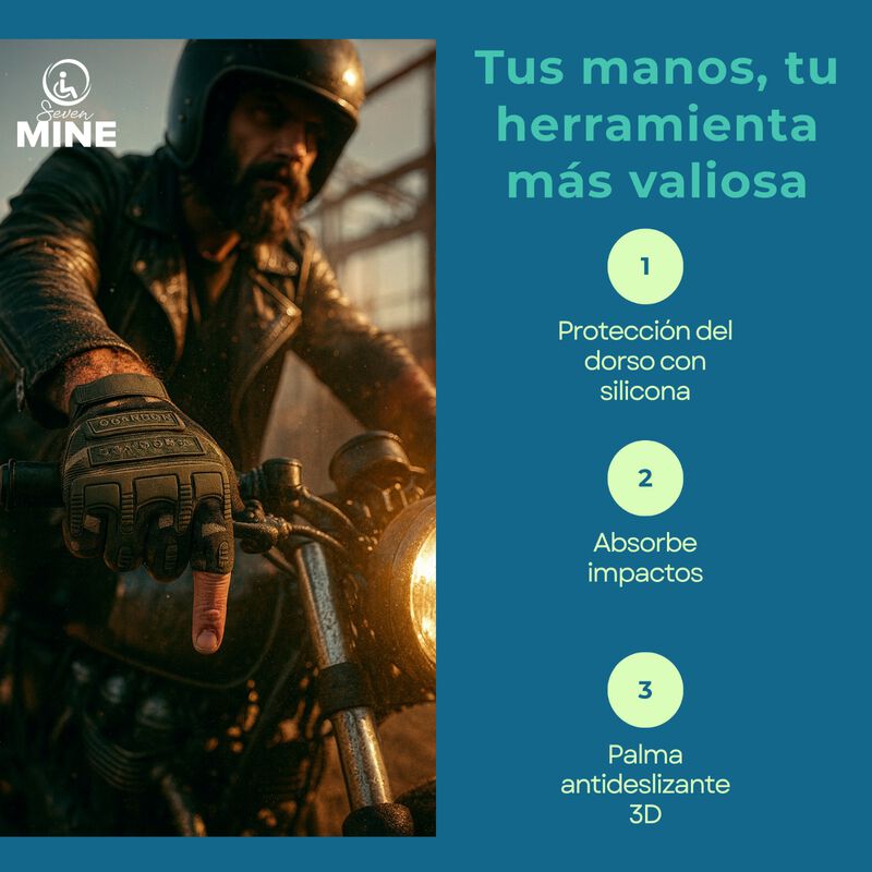 Guantes Tácticos de Medio Dedo Motociclista – P... image number null