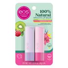 B&aacute;lsamo Labial Eos 100% Natural De Frambuesa, Kiwi Y Maracuy&aacute;, 4 Ml, Paquete De 2