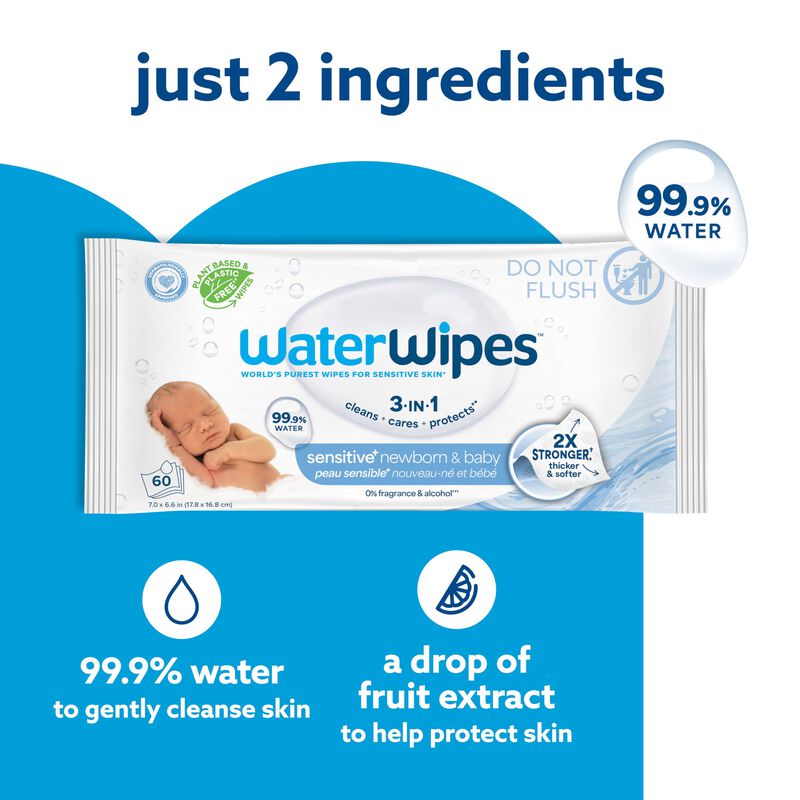 Toallitas H&uacute;medas Waterwipes Sensitive+ Para Re... image number null