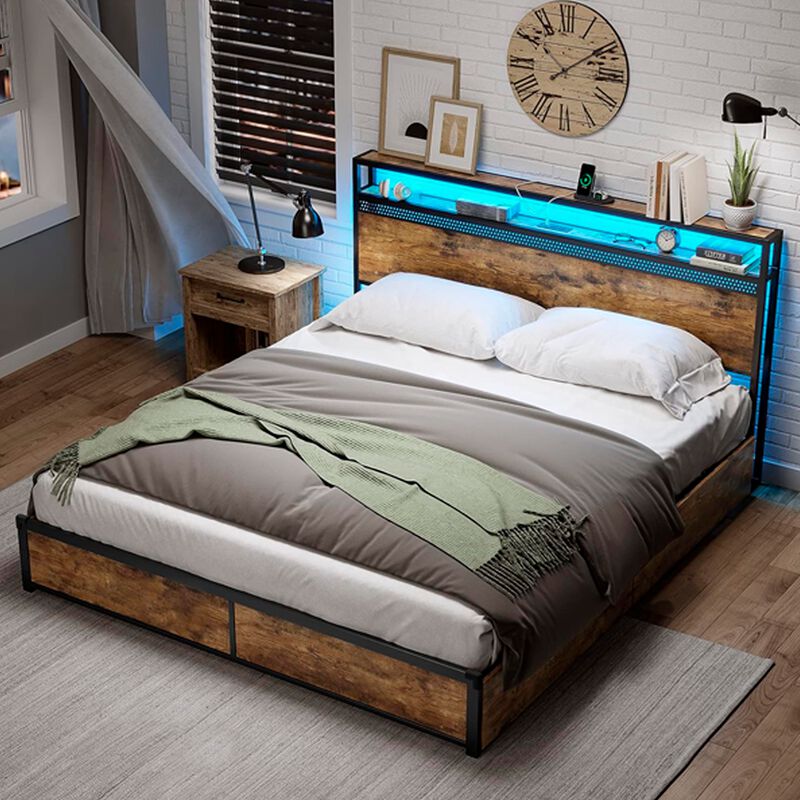 Base de Cama Queen con Iluminaci&oacute;n Ajustable co... image number null