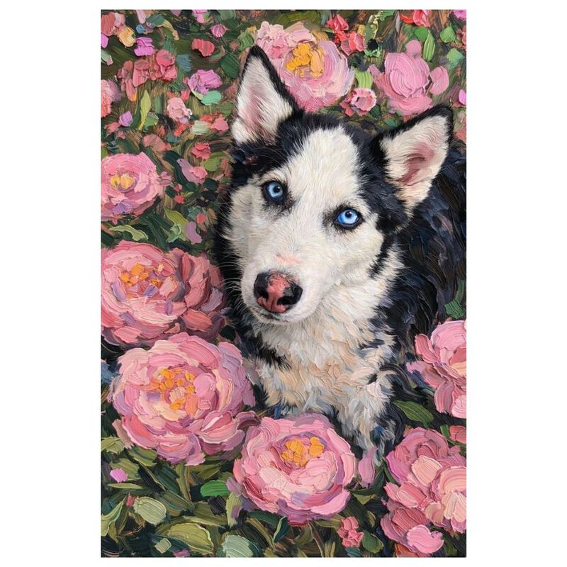 Cuadro Decorativo Impreso 90x122cm Husky image number null