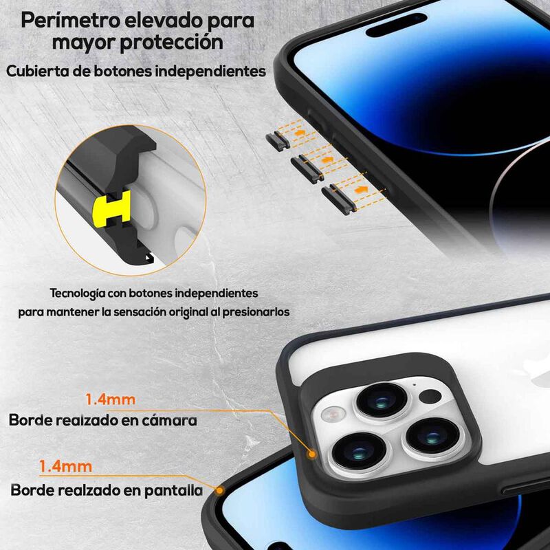 Funda TEKKU Combat para iPhone 15 PRO MAX Negra... image number null