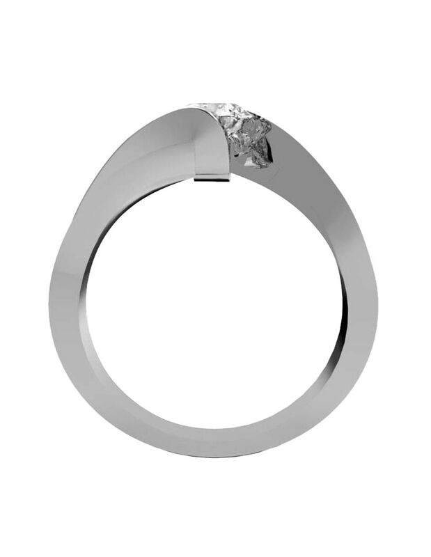 Anillo de Compromiso de 14K con Diamante de Lab... image number null