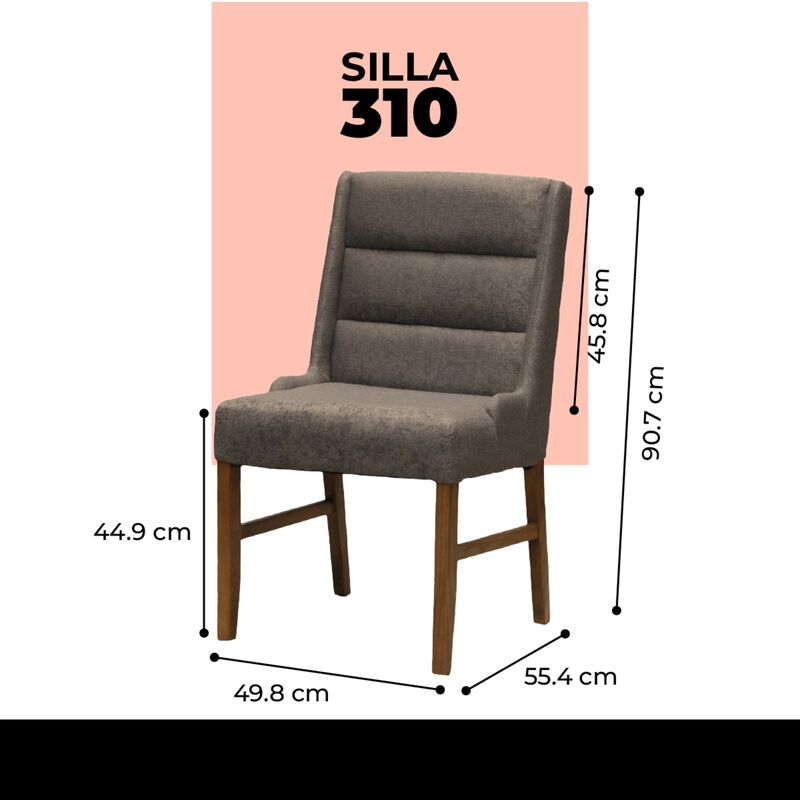 Set 2 Sillas Para Comedor Modelo 310 de Madera ... image number null