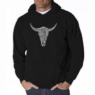 Sudadera Con Capucha Word Art Para Hombre - &Eacute;xitos del Country - Negro