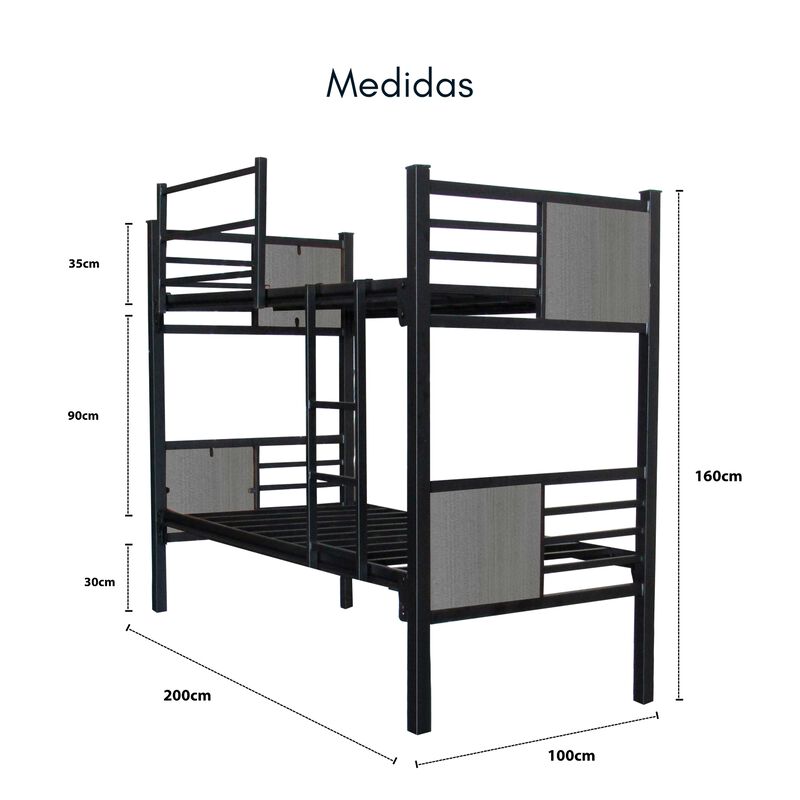 Litera Individual Corso Color Negro Ceniza Base... image number null