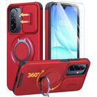 Funda Jame para Samsung Galaxy A17/A16 5G con Soporte Giratorio y Cubierta Deslizante