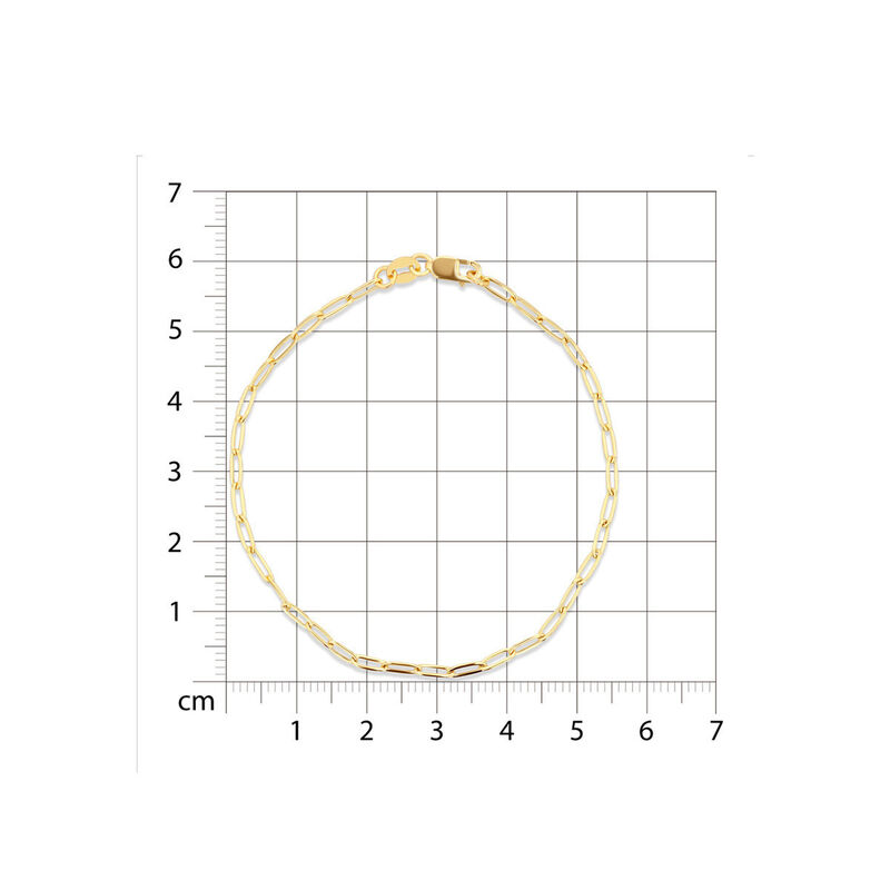 Pulsera Oro Amarillo 14k Paperclip 18 cm | Bizz... image number null