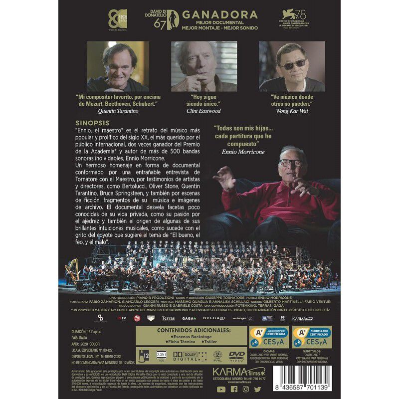 Ennio, El Maestro [dvd] image number null