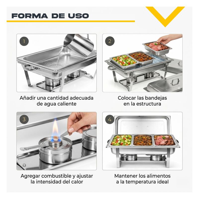 Bufetera Chafer 3 En 1 Acero Inoxidable 11l Cat... image number null