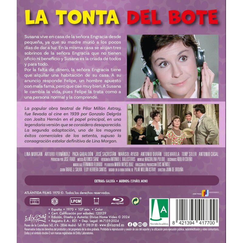 La Tonta del Bote [Blu-ray] (1970) image number null
