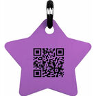 Placa Mascota Qriosa Estrella Morado
