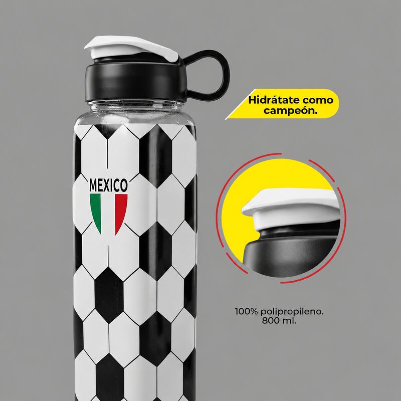 Botella Termo Cuadrada Bal&oacute;n Mundial F&uacute;tbol 800... image number null