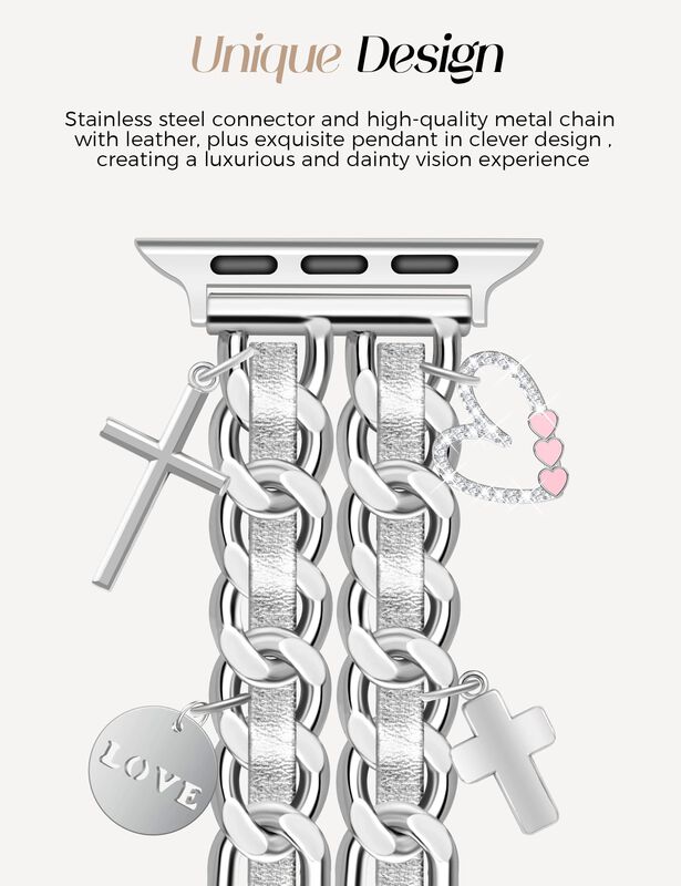 Pulseras Newlibery Silver Metal Para Apple Watc... image number null