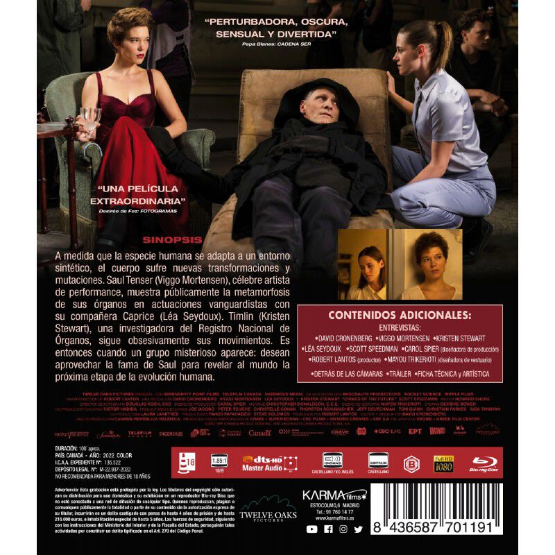 Cr&iacute;menes Del Futuro [blu-ray] image number null