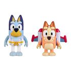 Paquete De 2 Figuras Bluey Action Heroes De 2.5 Pulgadas Con Bingo