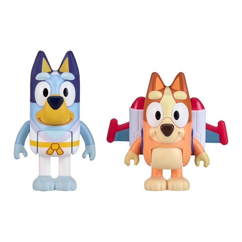 Paquete De 2 Figuras Bluey Action Heroes De 2.5... image number null