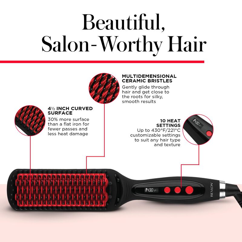 Cepillo Alisador De Pelo Revlon Smoothstay Xl S... image number null