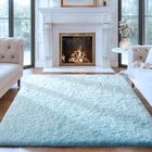 Alfombra Ophanie Azul Claro 122x152 cm De Pelo Largo Y Suave