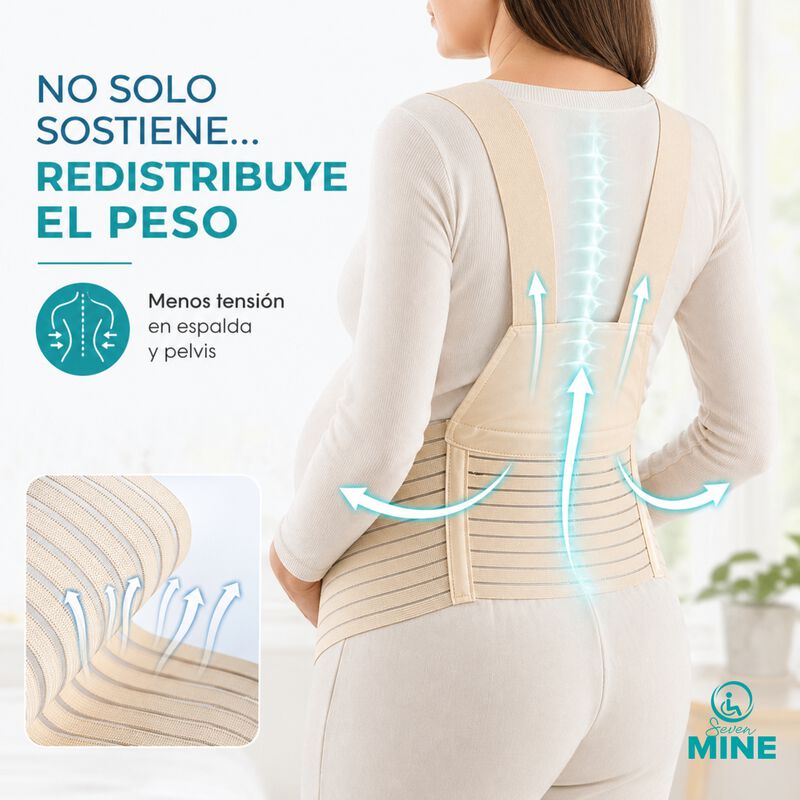 Faja Cintur&oacute;n Maternidad Soporte Lumbar 360 Tir... image number null