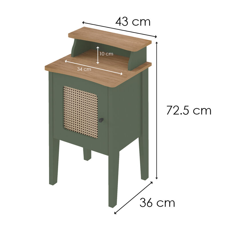 Mesa Auxiliar Bertolini Charlotte Verde Roble image number null