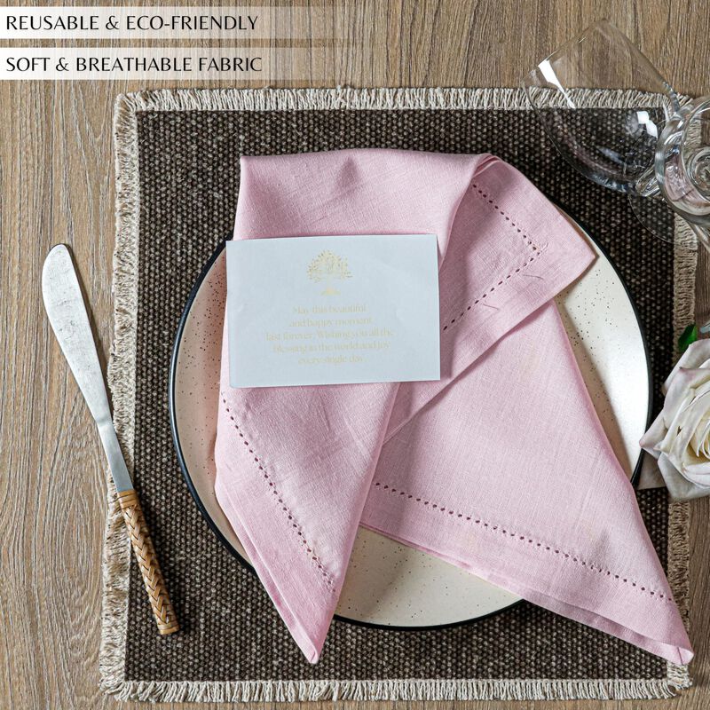 Paquete De 4 Servilletas De Tela Rosa 46 cm &ndash; R... image number null
