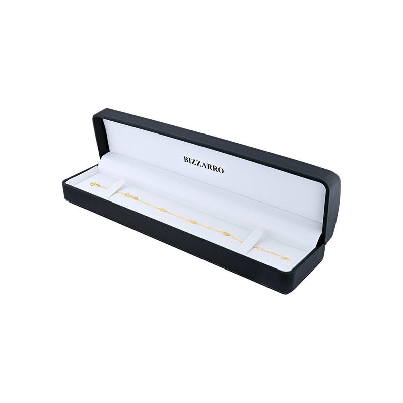 Pulsera De Oro Amarillo 14K Con Corazones (Love... image number null