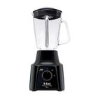 Licuadora T-Fal Vaso De Vidrio 1.25 Litros Power Mix Negra Ln2838Mx