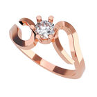 Anillo de Compromiso en Oro Rosa 10K con Circonia -  Talla:4/ FJ779-10R-CZ-4