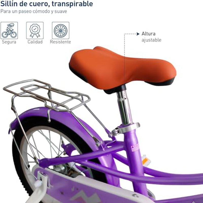 Bicicleta Infantil para Ni&ntilde;a Rodada 16 con Rued... image number null