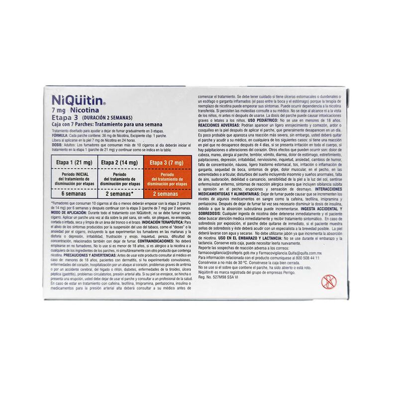 Niquitin Etapa-3 7 Mg 7 Pieza image number null